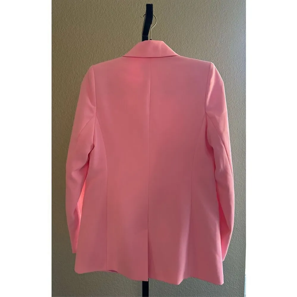 Generation Love Leighton Double-Breasted Crepe Blazer in Cotton Candy Size XS - Image 5