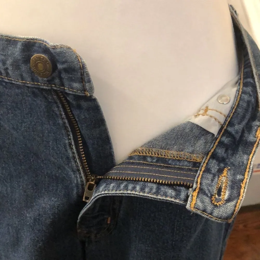 Vintage EDDIE BAUER Women’s Clamdigger Capris Vented Hem Denim Jeans Sz 8 - Image 10