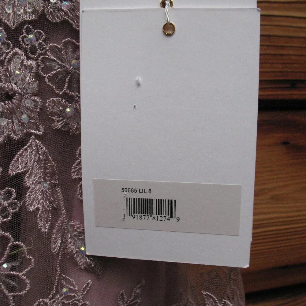 MAC DUGGAL 50665 Womens Embroidered High Neck Cap Sleeve A Line Gown - Image 15