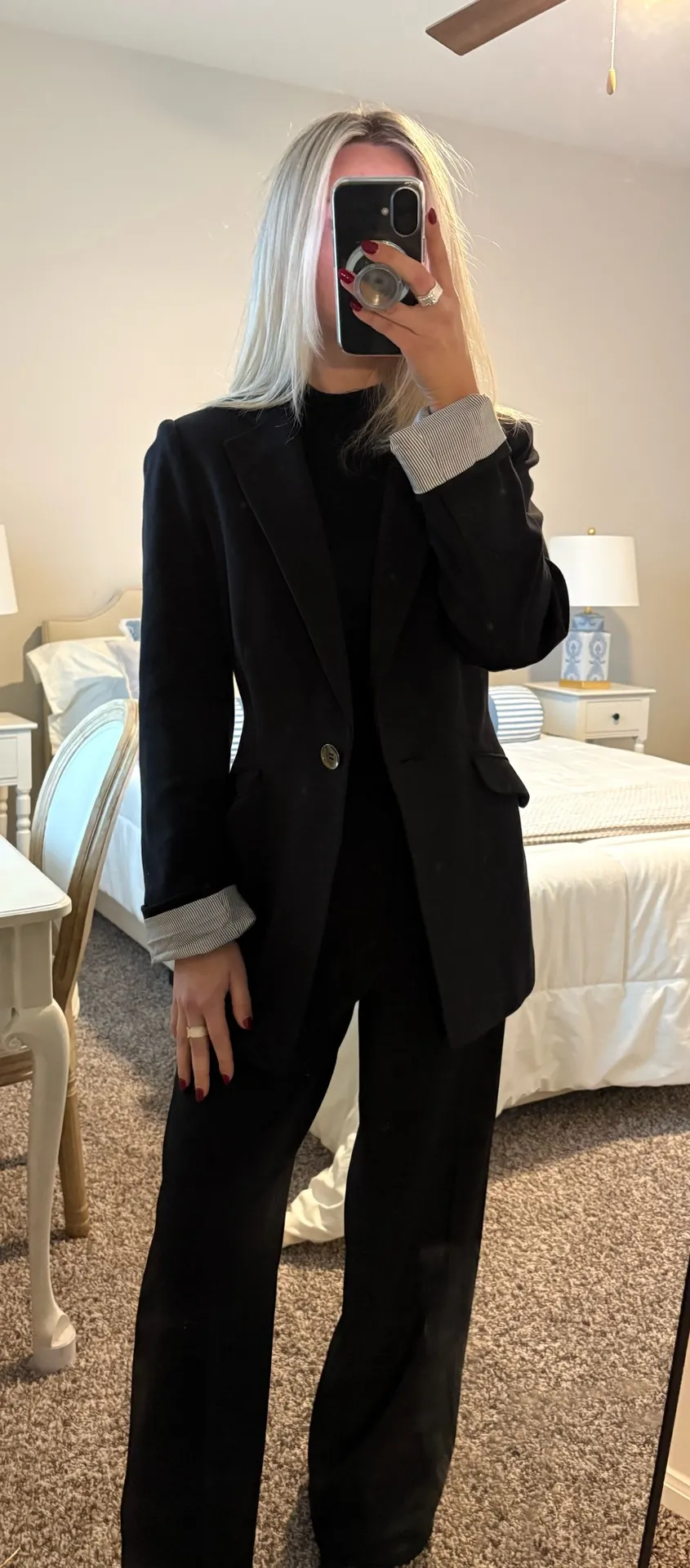 Black Blazer Striped - Image 2