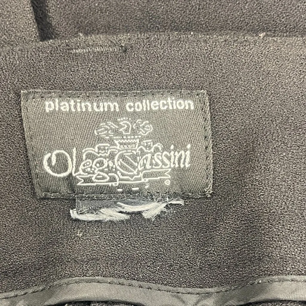 Oleg Cassini Platinum Collection Dress Pants Women 14 Black Straight Leg 34X32 - Image 4