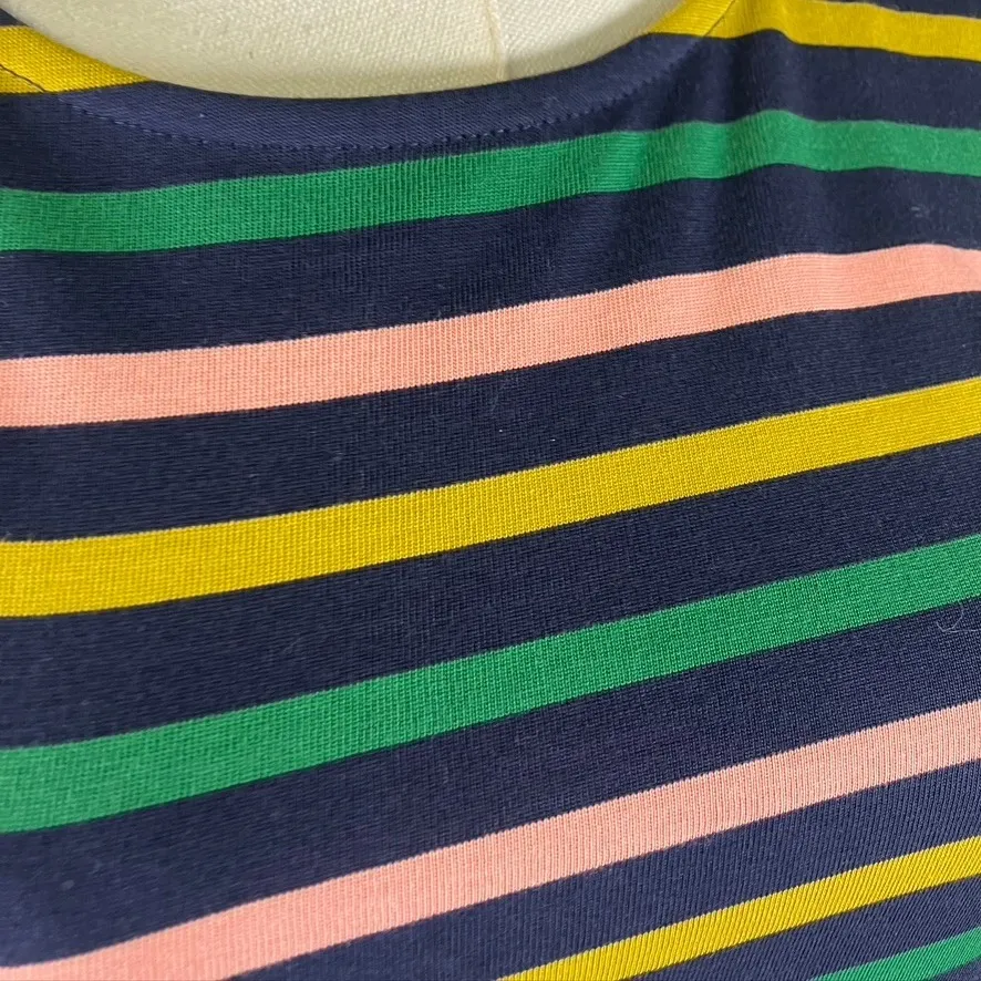 J. Crew Striped Knit Midi Dress Long Sleeve Pink‎ Green Yellow Navy Size 2 New - Image 13