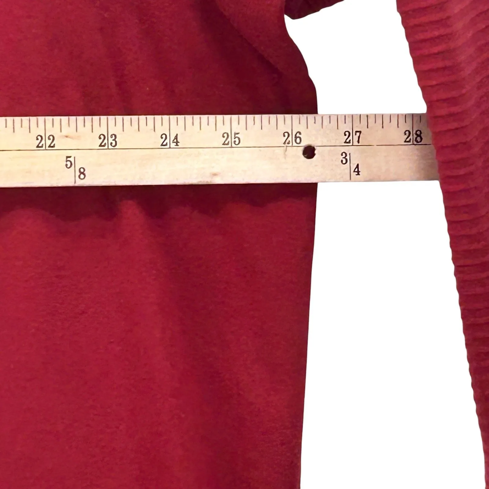 Denim And Co Womans Cardigan Size 2X Maroon Wine Autumn Fall Warm Comfy‎ Cozy Red - Image 13