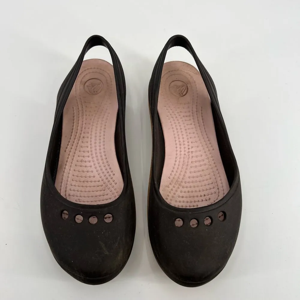 Crocs Tone Women's Skylar Slingback Flat Toning Sandals round toe slip on size 9 - Image 6