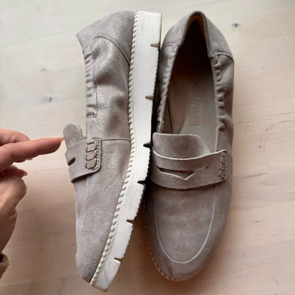 Paul Green Sally Penny Loafer in Cachemire Suede Metallic Size US 8 / AT5.5 - Image 4