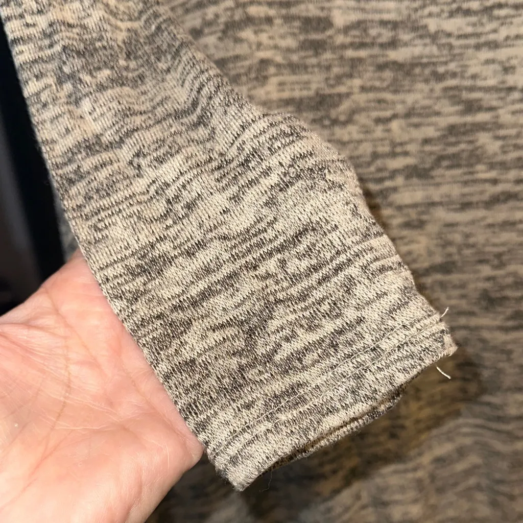 Easel Gray and Black Fringe Tunic Top - Image 3