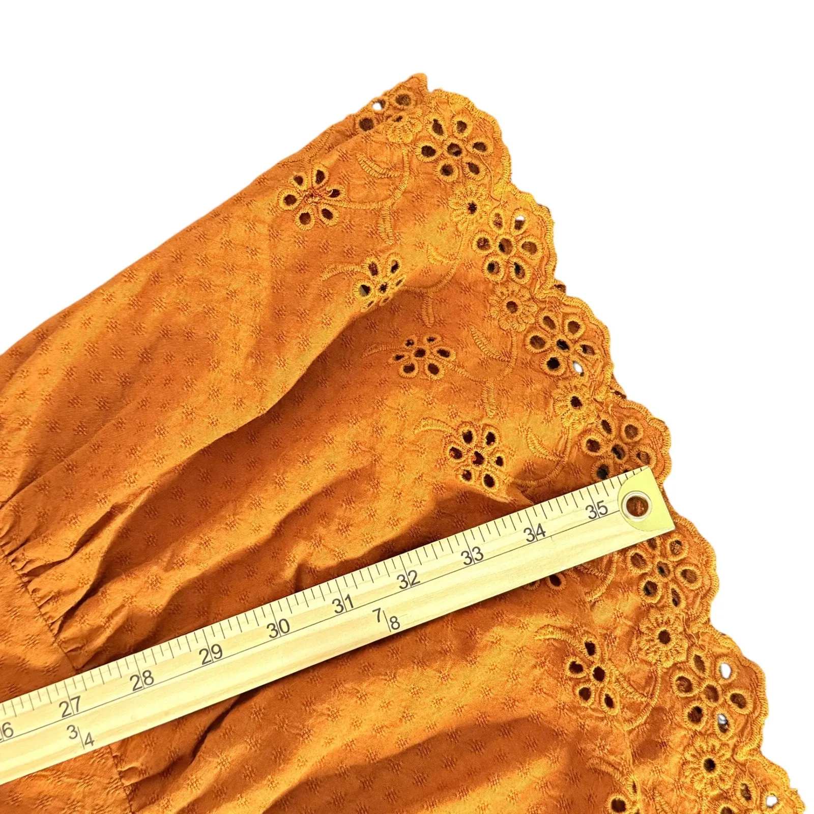 Universal Thread Dress Womens M Eyelet Ruffle Cottagecore‎ BOHO Tiered - Image 9