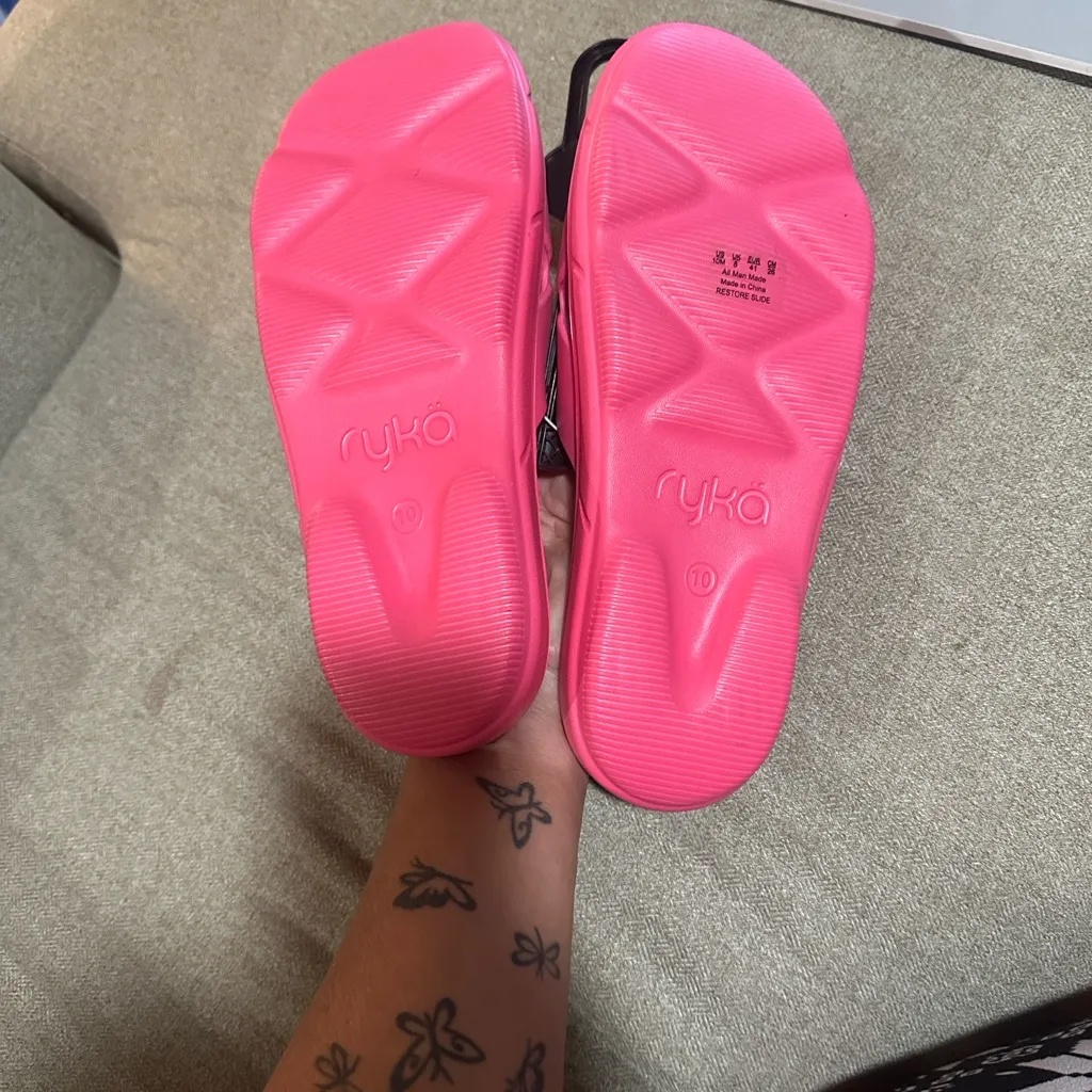 Ryka Women's Hot Pink Slide Sandals - Image 4