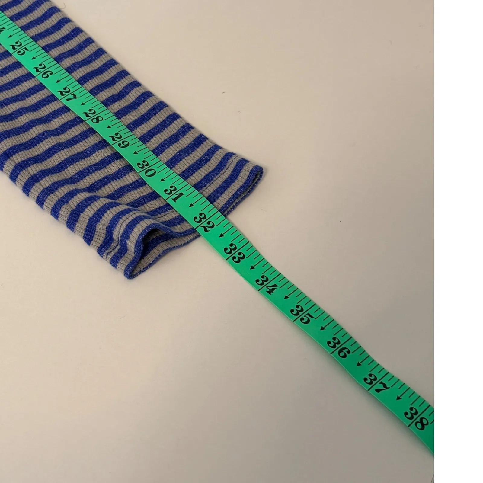 Hollister California Striped Thermal Henley Shirt Sz XL Top Womens Blue Gray - Image 7