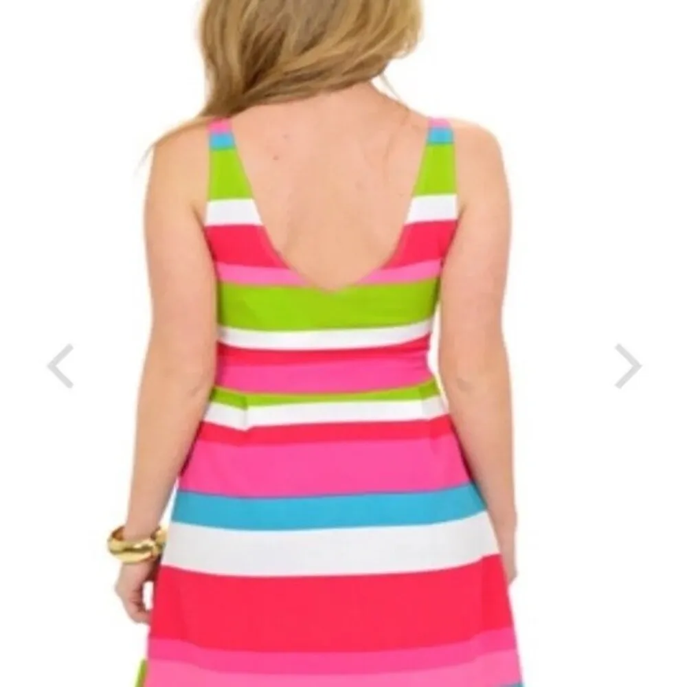 Fascination beautiful vibrant colors color block boutique dress size small Multiple - Image 3
