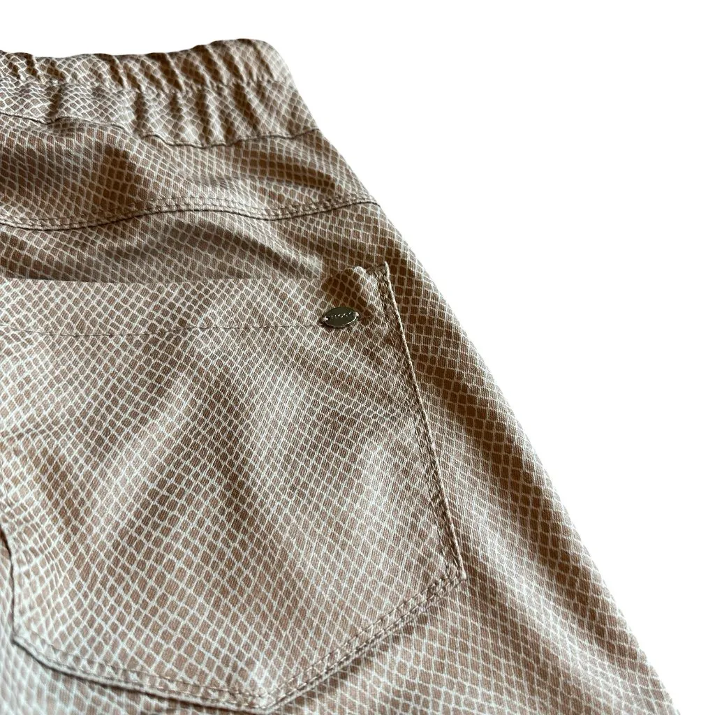 Bevy Flog Shely Bronze Snake Pants Drawstring Waist Full Length Size 25 Women's Tan - Image 10