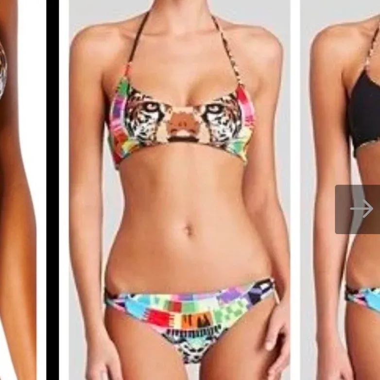 MARA HOFFMAN REVERSIBLE BASKET WEAVE BIKINI SET JAGUAR PRINT - Image 3