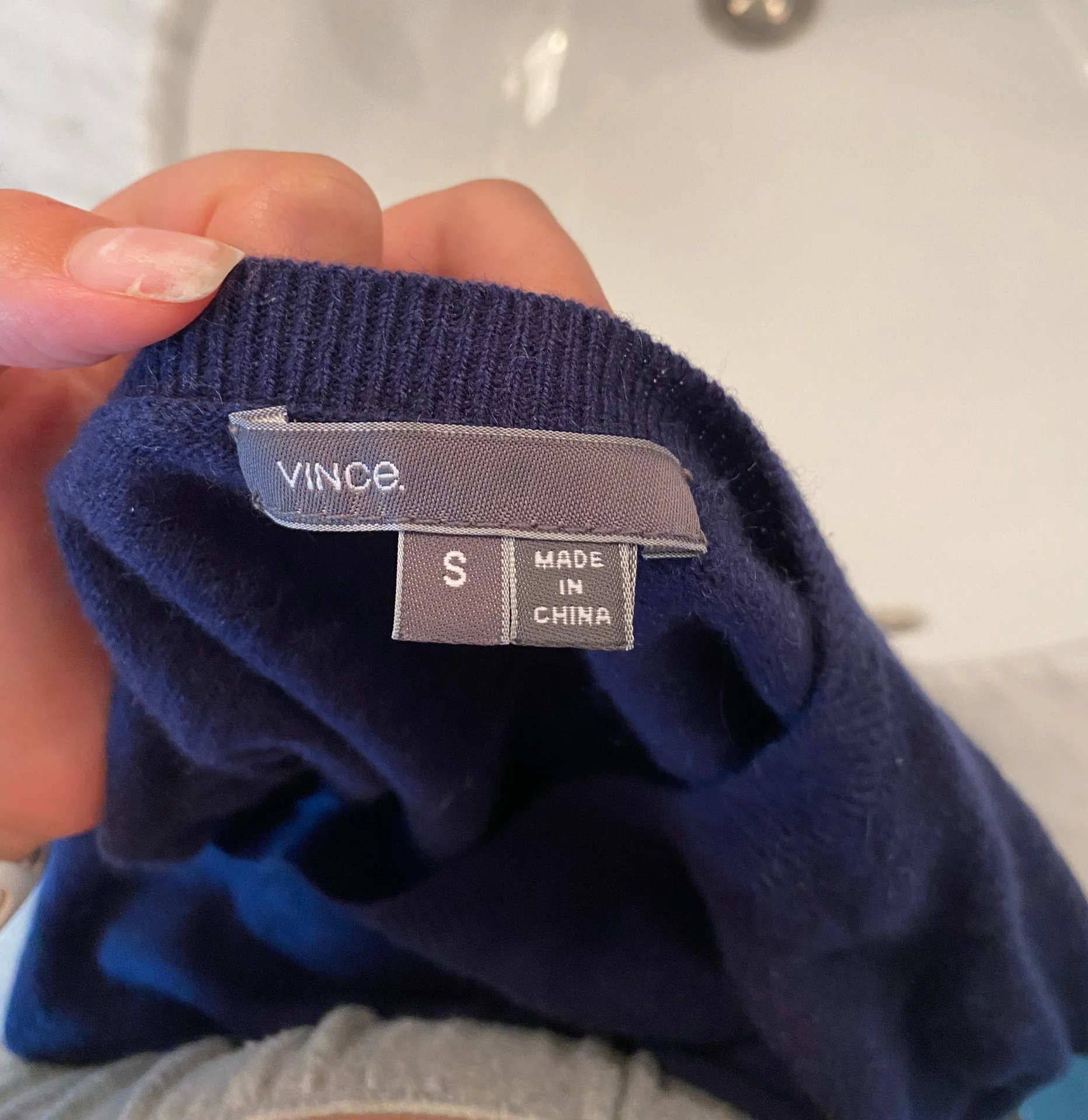 Crewneck Navy Sweater - Image 4