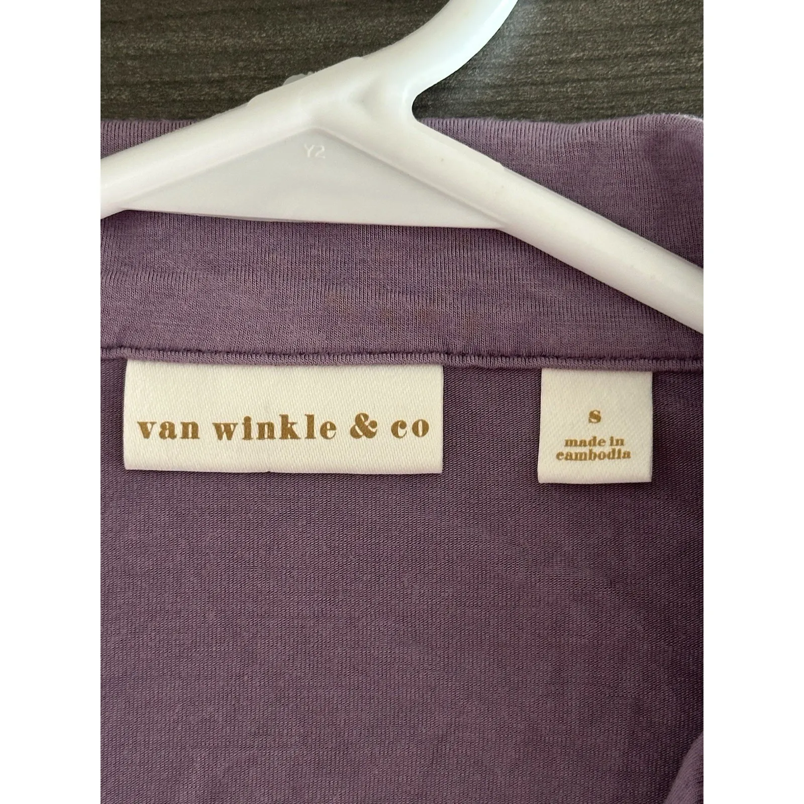 Van Winkle Pajama Set Womens Small Purple Shirt Jogger Pants 2 Pc Jersey - Image 4