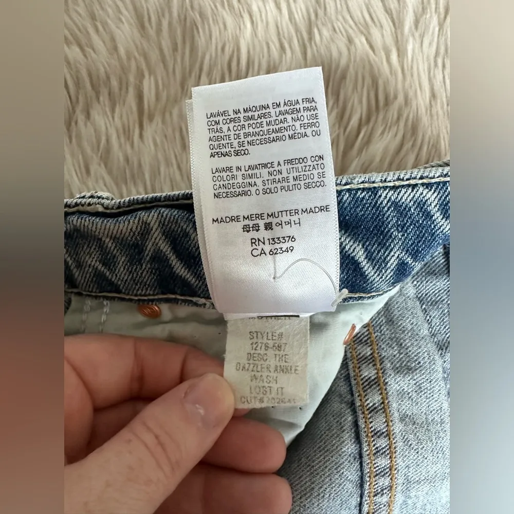 Mother Superior Denim The Dazzler Ankle Jeans in Lost It Wash Straight Size 25 - Image 14