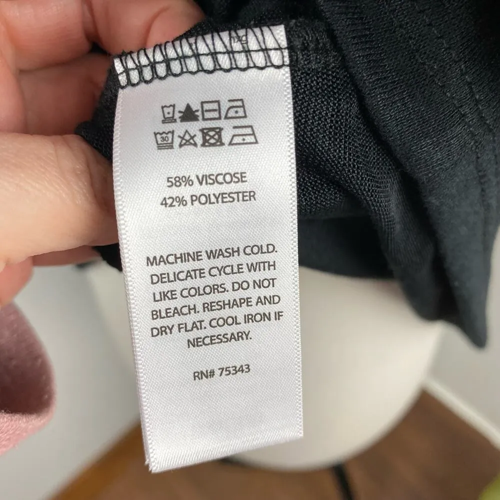 Floral Embroidered Puff Sleeve Blouse Top Telluride Clothing Medium Black - Image 9