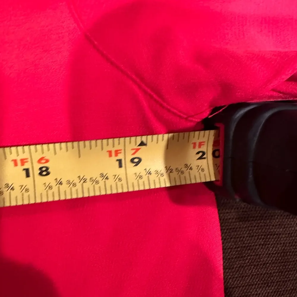 Liz Claiborne Vintage Red Short Sleeves Blouse Sz 6P With Shoulder Pads - Image 10