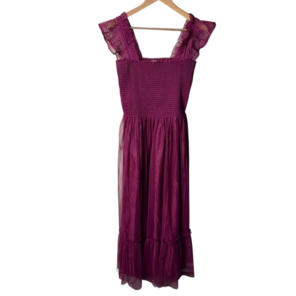 Melloday Smocked Ruffle Maxi Dress Size Medium - Image 3