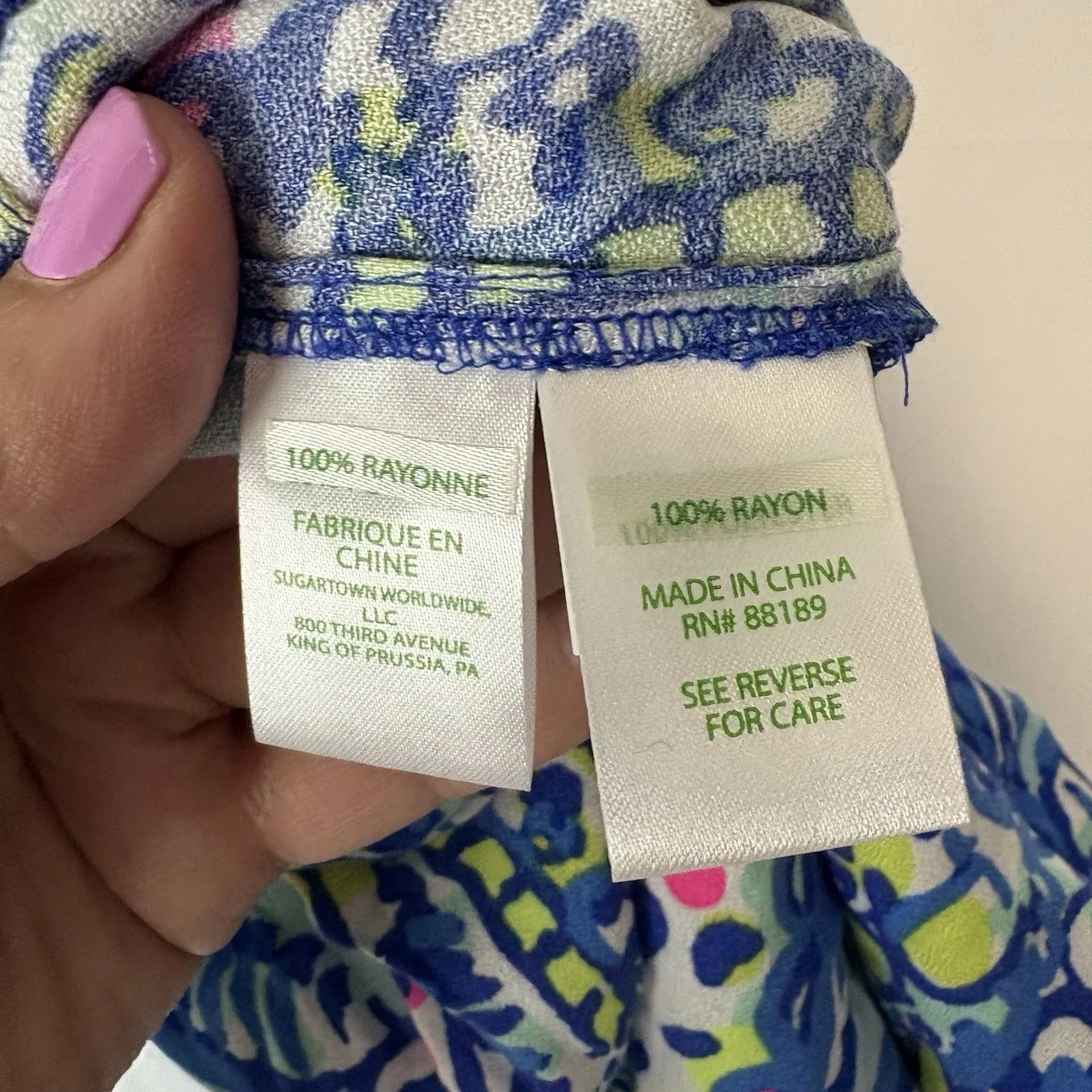 Lilly Pulitzer Ramona Skort Skirt Size 00 Brilliant Blue Ceviche Tropical Bright - Image 6