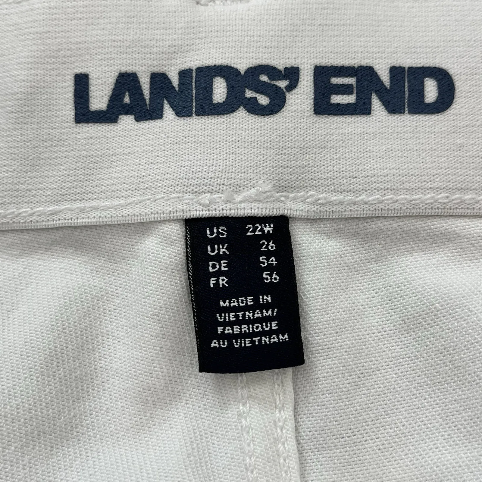 New Lands End Tummy Control Jeans Womens Plus 22W Straight Leg White 32" Inseam‎ - Image 4