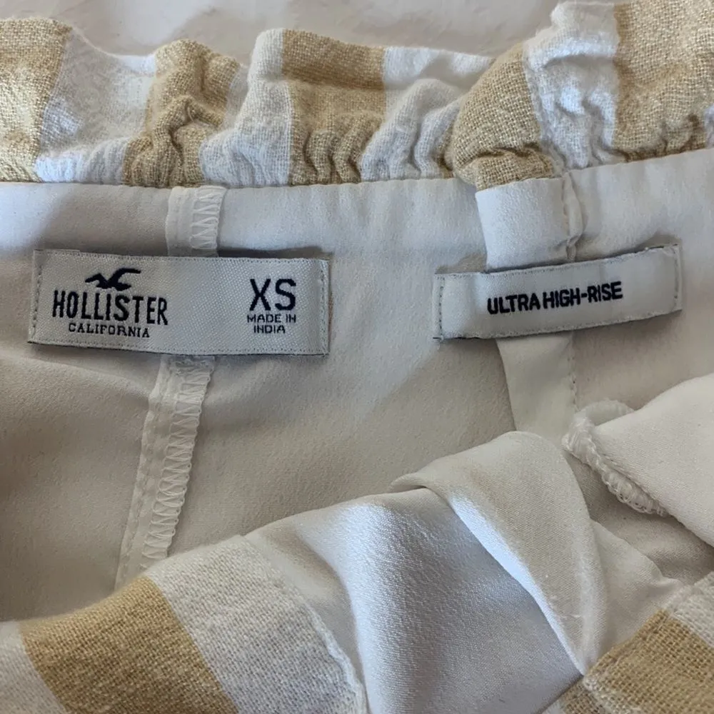 Hollister Ultra High-Rise Striped Paper Bag Belted Skirt Size XS - Image 5