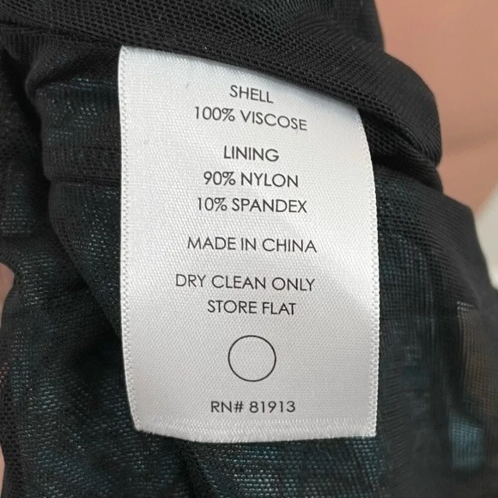 Tracy Reese Printed Jersey Blouson Dress Size LARGE in Sea Green / Black / Azure - Image 8