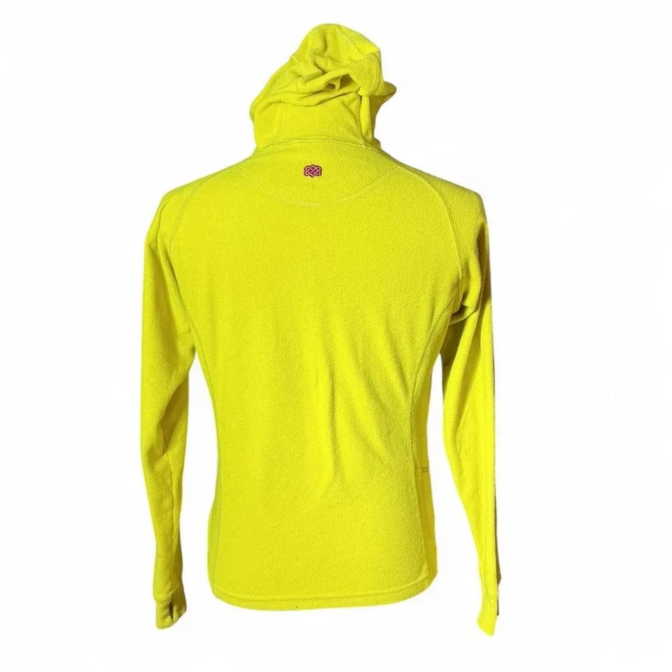 Sherpa Women's Yellow Fleece Hooded Pullover Zip Up Adventure Gear M Baselayer Size M - Image 2