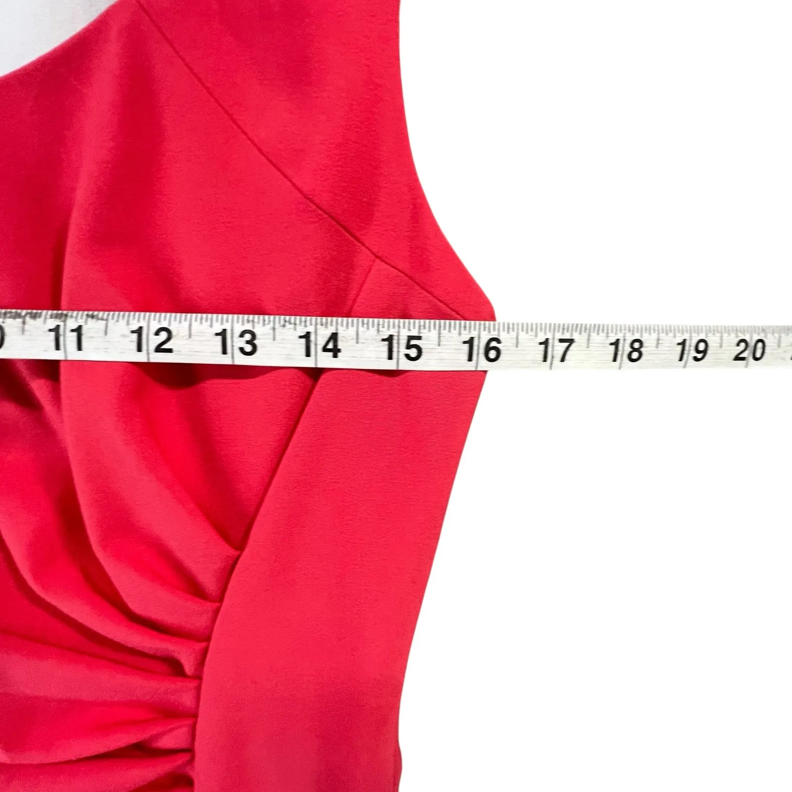 Calvin Klein Sheath Dress Womens 6 Red Orange Horseshoe Neck Lined Career Office - Image 9