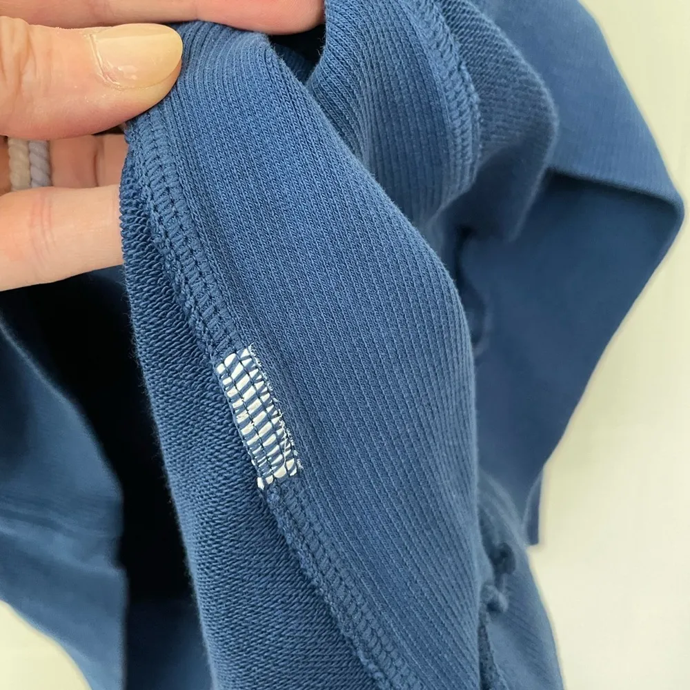 Fabletics Crewneck Tie Dye Sweatshirt Black Blue Activewear Athleisure ~ Size L - Image 8