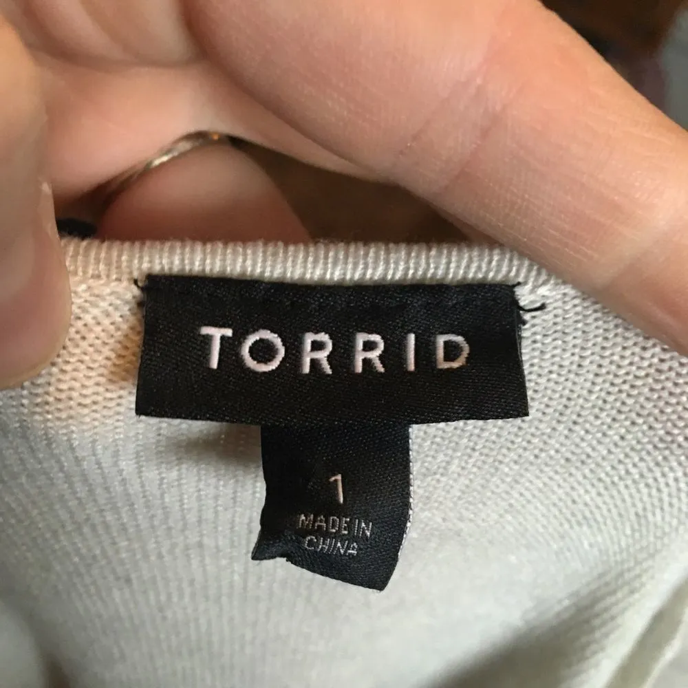 Torrid lattice neckline size 1 knit skater dress - Image 4