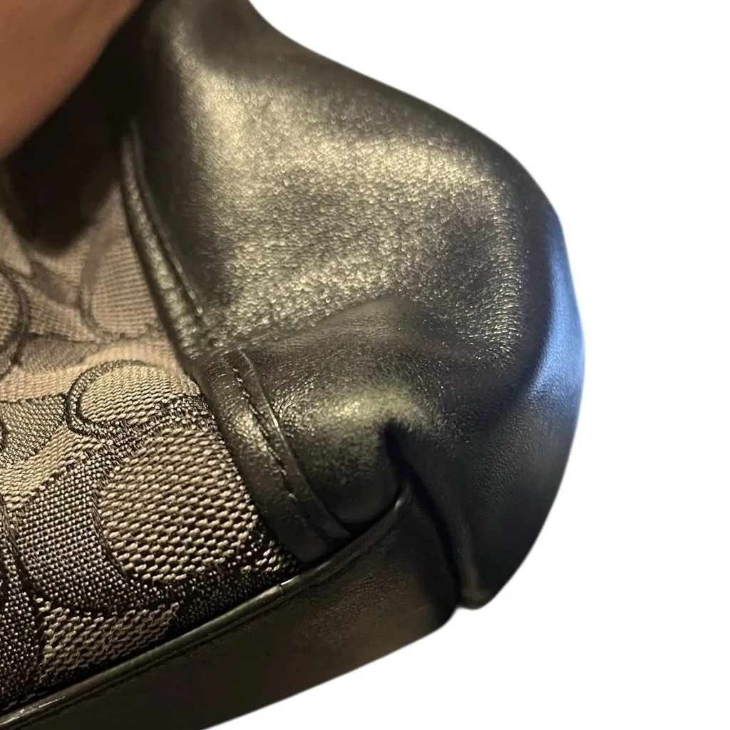 Coach Edie Shoulder Bag - black smoke & black signature jacquard - Image 16