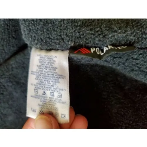 Lands' End Women's Size L Polartec Fleece Lined Parka Coat Purple Blue w/Flaw - Image 8