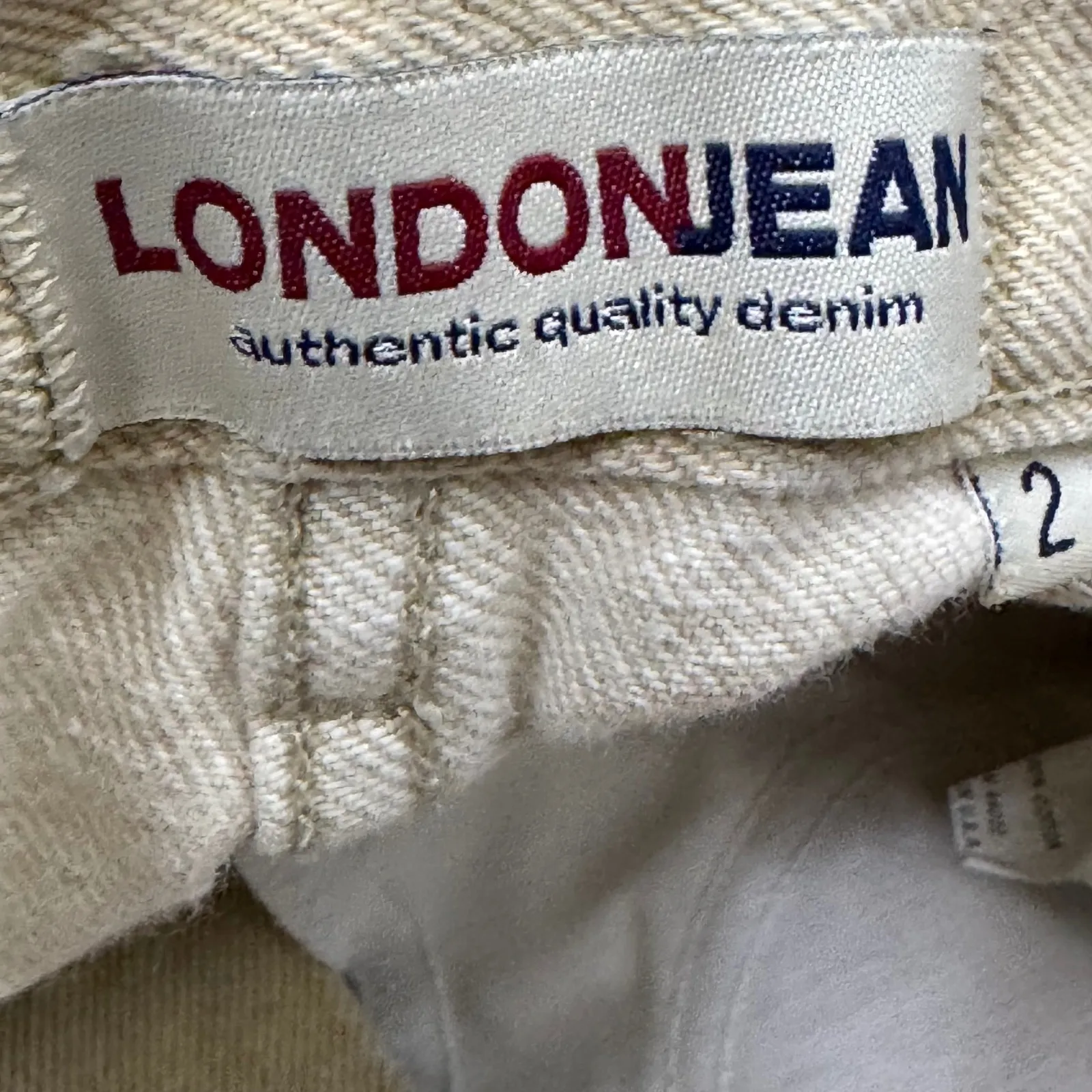 Vintage 90s London Jean Khaki Slim Straight Cotton Jeans Size 2 - Image 4