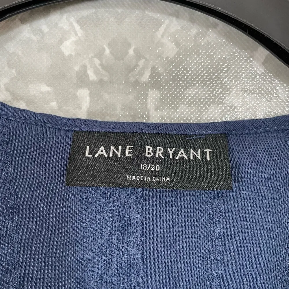 Lane Bryant Women's Plus Size Blue Lace Sleeve Top - Size 18/20 - Boho Cottage - Image 5