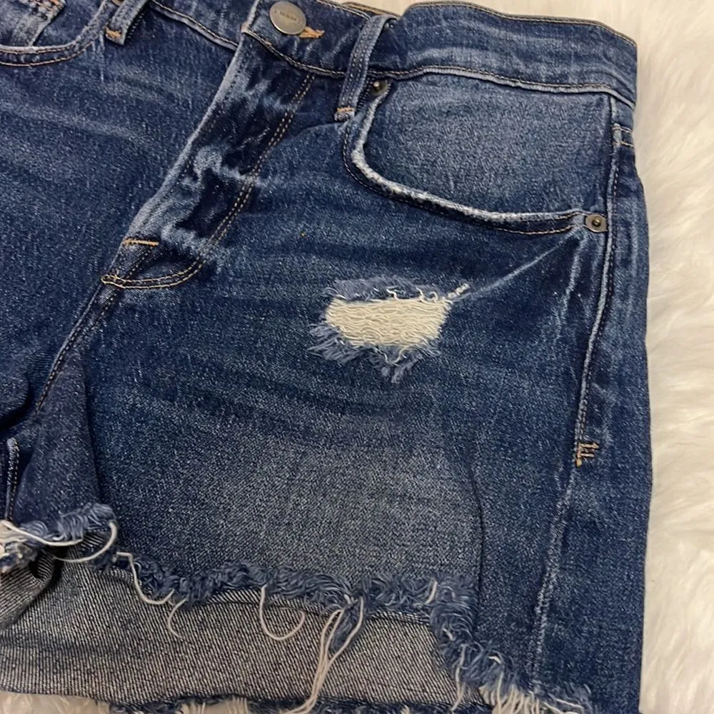 Frame Denim Cut Off Shorts Dark Wash High Rise Le Bridgette shorts‎ - Image 4