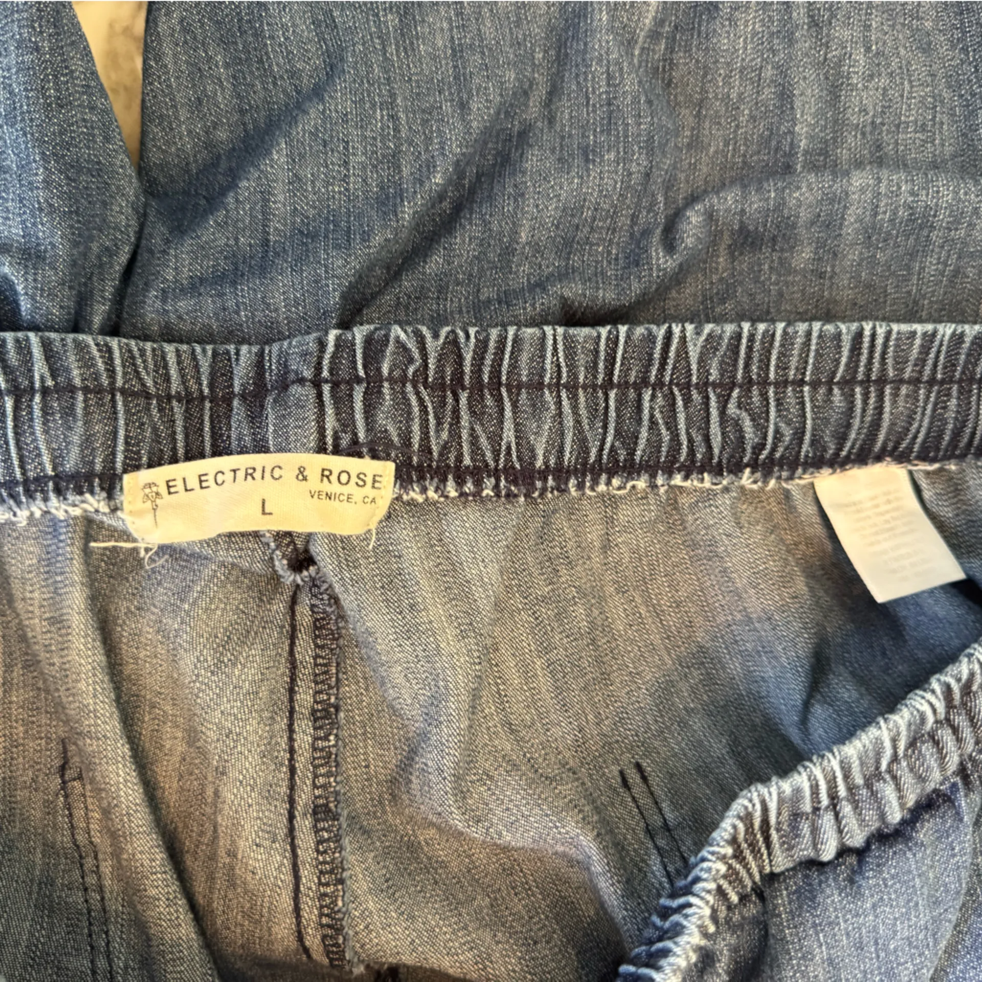 EUC Electric & Rose Camero Denim Drawstring Pants – Size L Blue Size L - Image 7