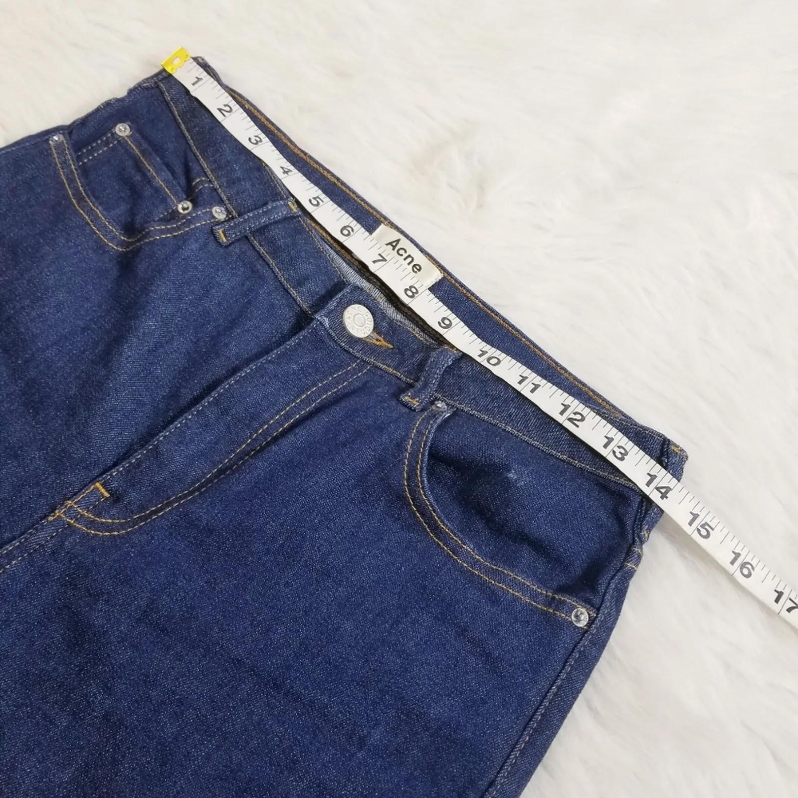 Acne Studios Jeans Pin Raw Reform Dark Wash Blue Size 30 - Image 4