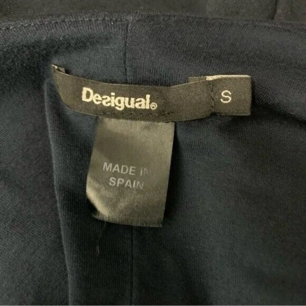 Desigual Sleeveless Bodycon Dress Multicolor Floral Print Blue Small Casual Chic - Image 6