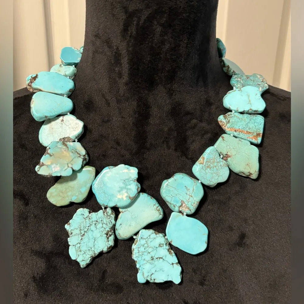 Erica Lyons Gorgeous Stone Slab Statement Necklace - Image 5