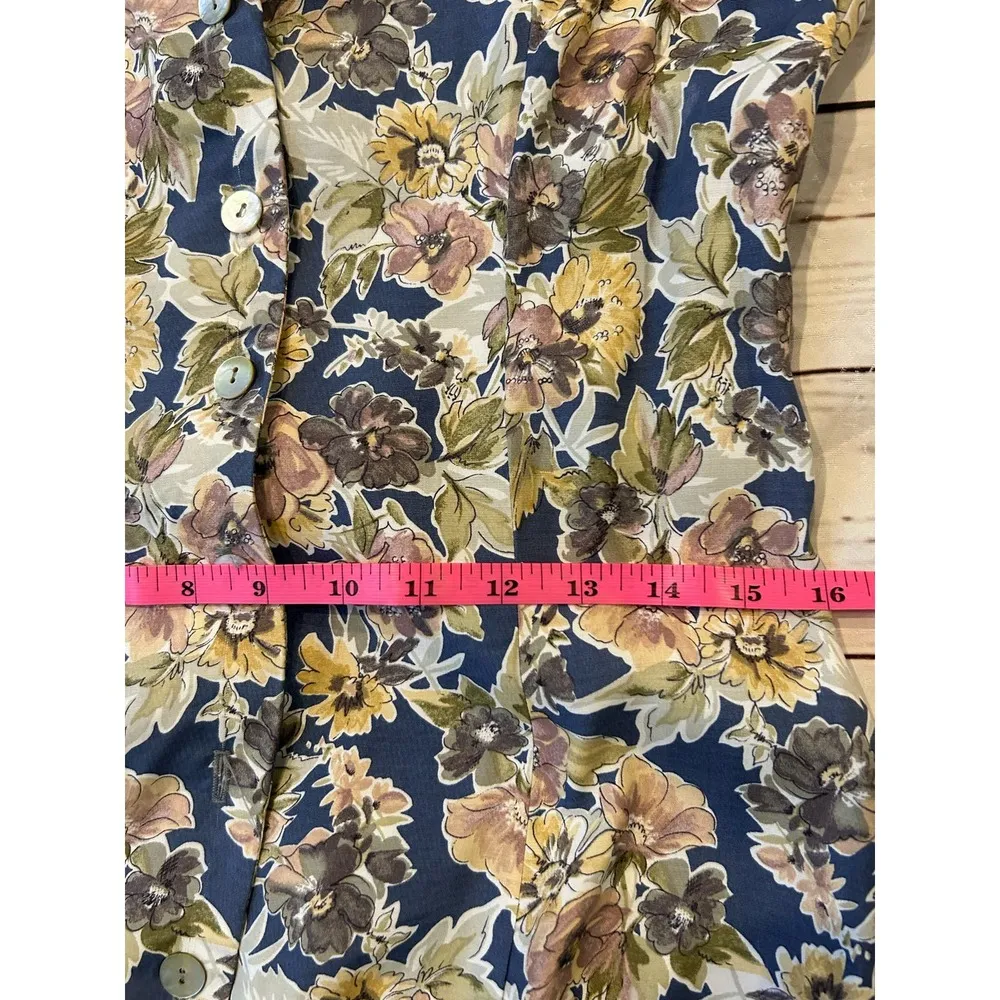 Vintage Johnathan Martin Floral  Dress Small Buttons Down the Front Cottage - Image 9