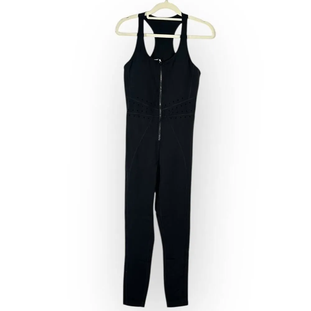GIGI C Activewear Hunter Jumpsuit Women's Small Black Racerback Sleeveless New - Image 3