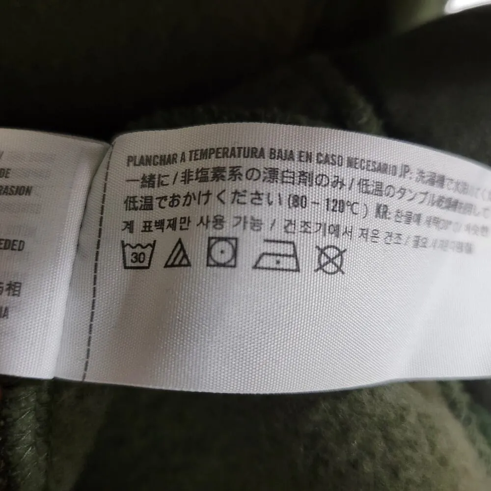 Hollister Camo Hoodie Small Green Black Spell Out Trim Full Zip Sweatshirt - Image 4