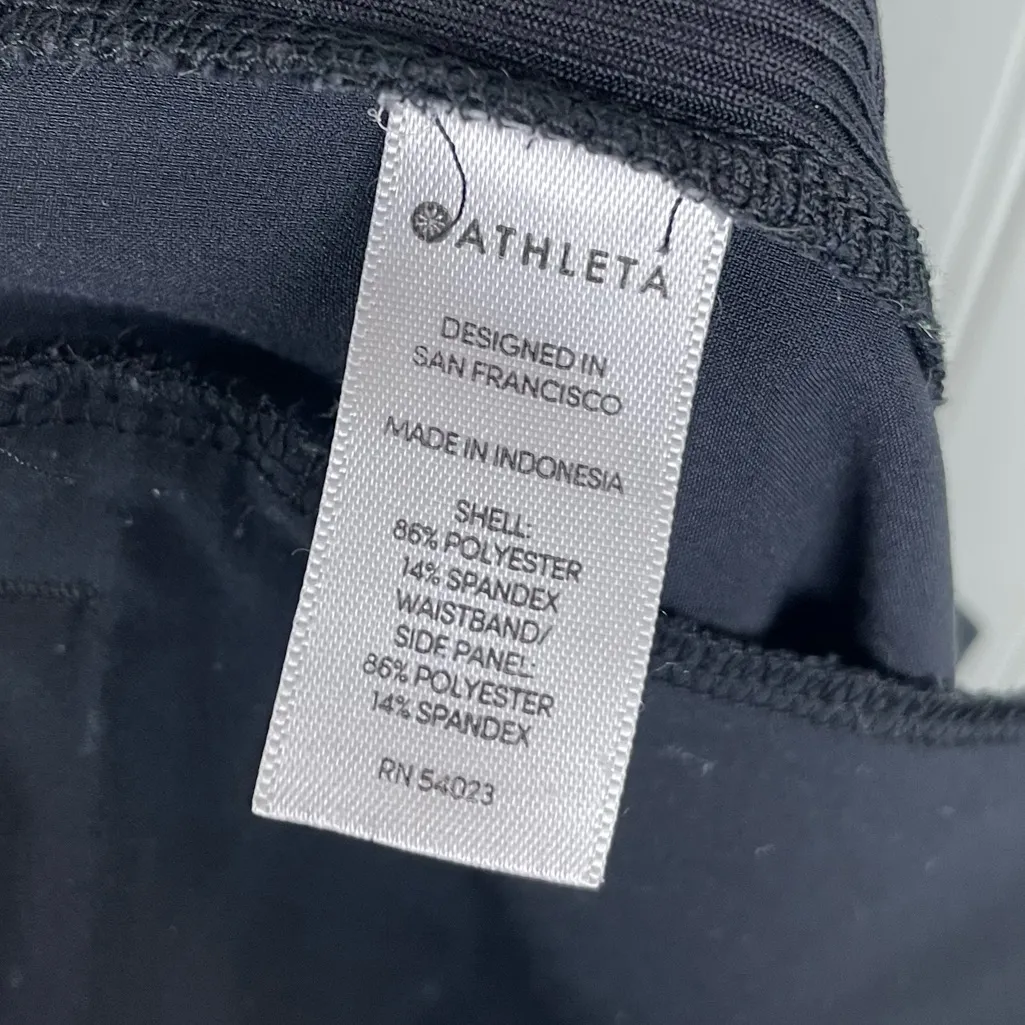 Athleta Brooklyn Ankle Pant Black Women's Size 4 Knit Panels Slim Leg Joggers - Image 6