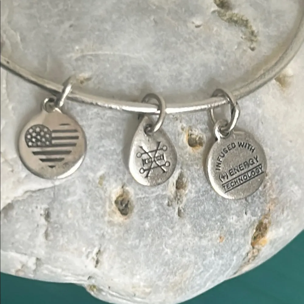 Alex and Ani Elegant Silver Celtic Trinity Path of Life Charm Bangle Bracelet - Image 4