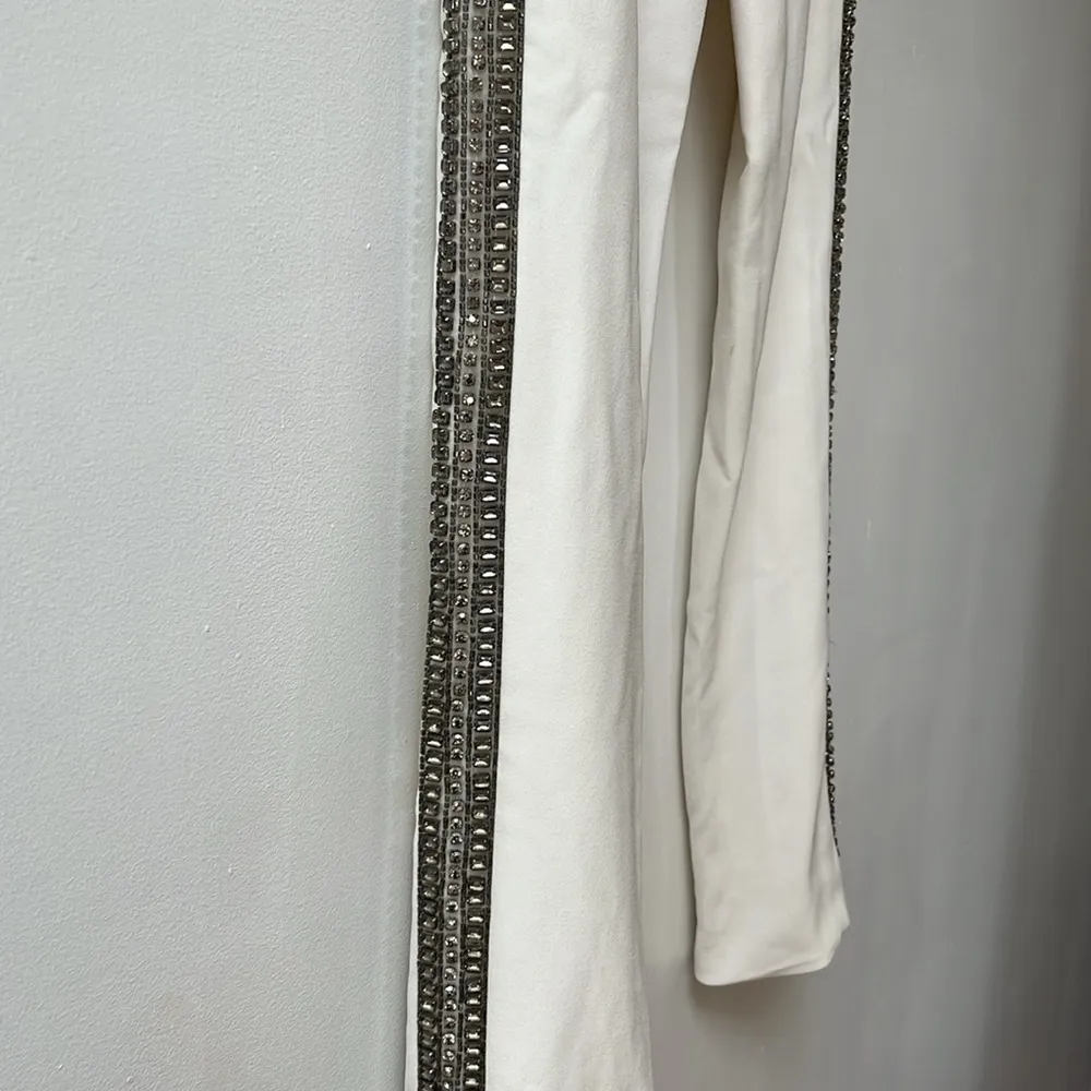 🆕 Haute Hippie | White Tuxedo Dress Pants with Beaded Side Stripes Size 2 - Image 9