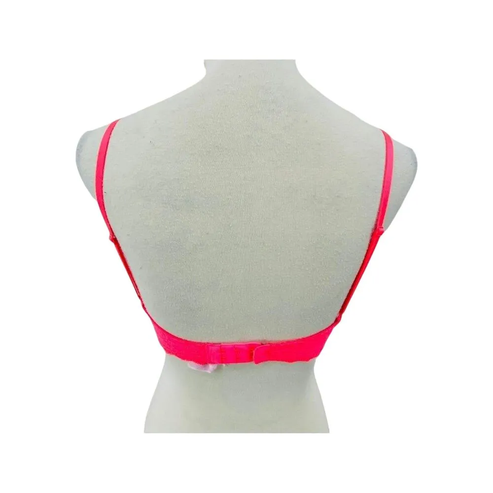 Victoria Secret Bright Pink Lined Demi 32D - Image 3