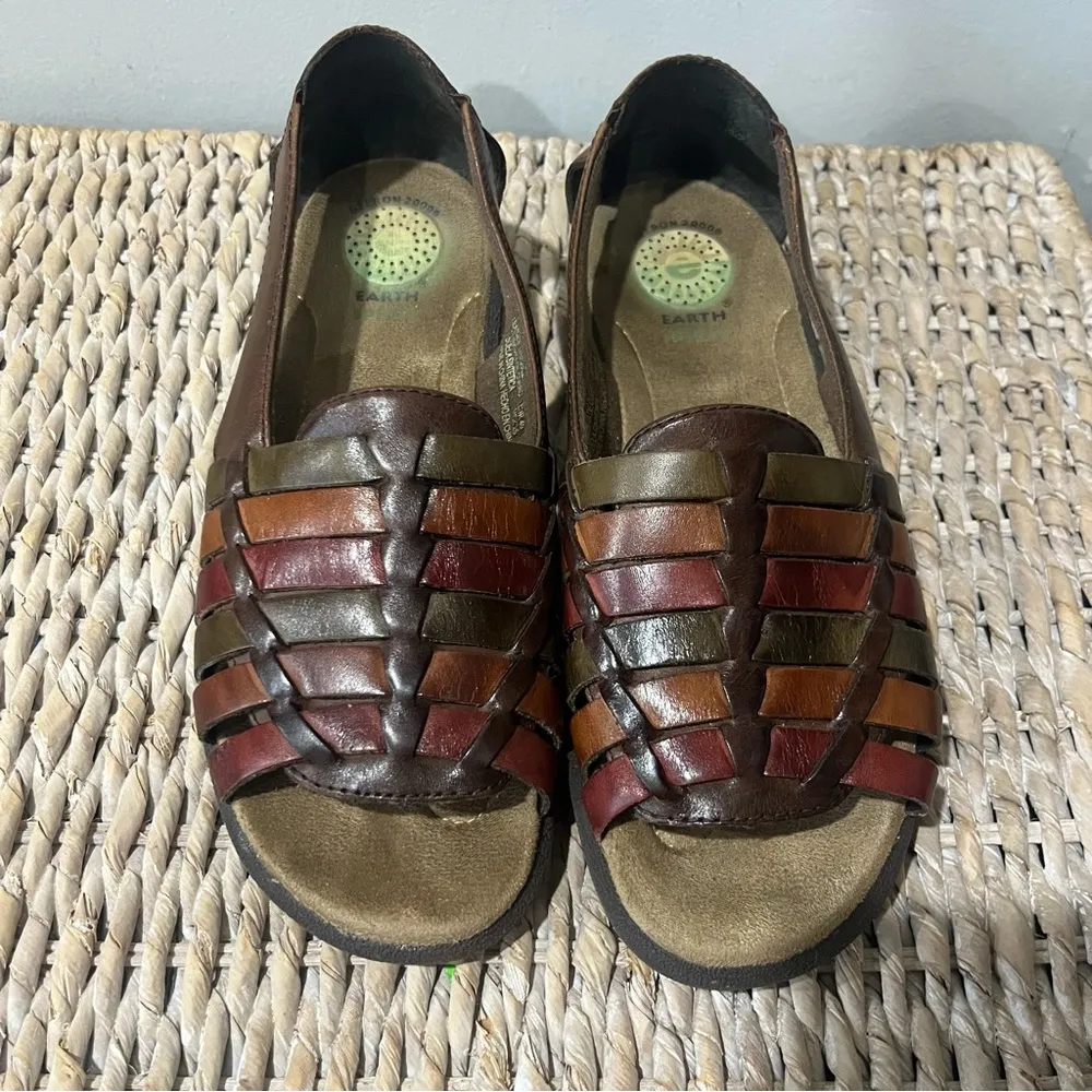 EARTH SPIRIT GELRON 2000, CUPID LEATHER, Size W 8, MULTI COLOR, PREOWNED SANDAL - Image 3