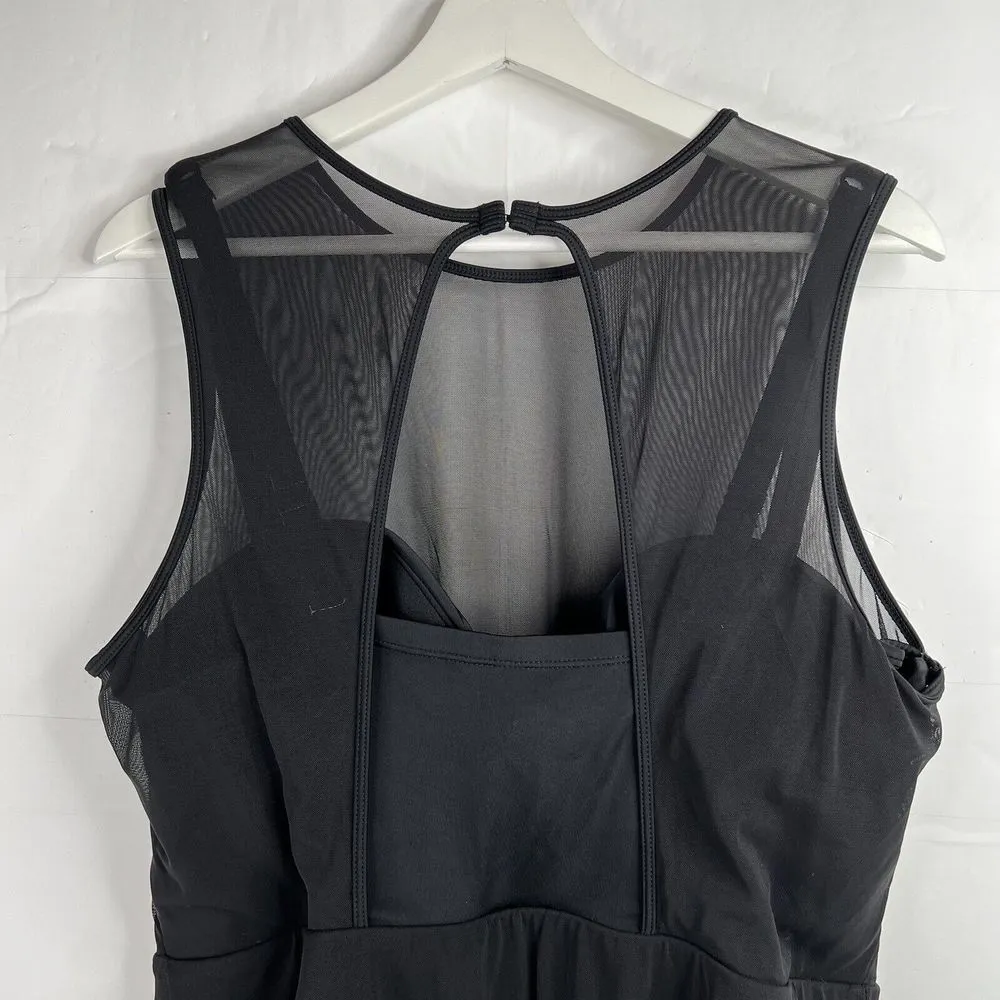 Torrid Plus Size 2 2X D/DD Black Underwire Long Mesh Overlay Swim Dress Swimsuit - Image 8