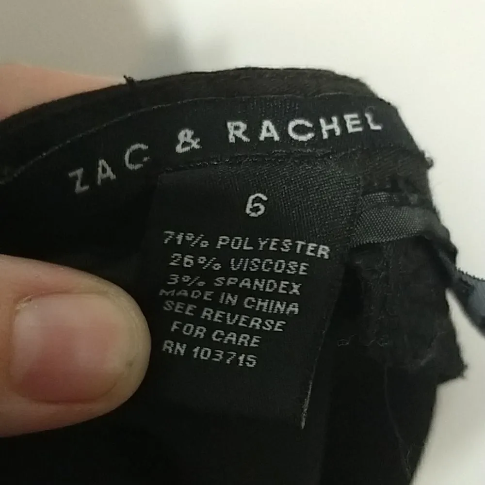 Zac & Rachel Black Asymetrical skirt sz 6 Black - Image 5