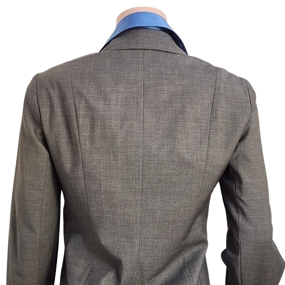 TALBOTS Wool Blend Stretch Skirt 2 Piece Work Suit Hidden Buttons Size: 4 - Image 6